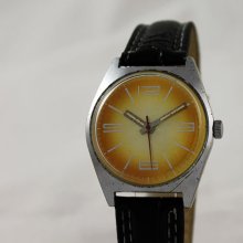 POLJOT Vintage Unisex watch 18 Jewels Export Version Amazing Orange Dial made in USSR