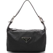 Preowned Prada Black Nylon Tessuto Pochette Handbag