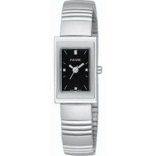 Pulsar PPH515 Women's Stainless Steel Black Dial Expansion Band Watch