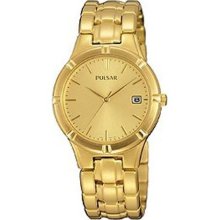 Pulsar PXD570 Men's Gold Tone Stainless Steel Quartz Watch ...