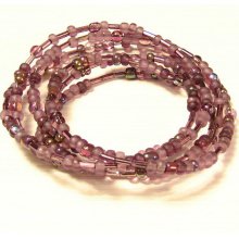 Purple Amethyst Coloured Memory Wire Cuff Bracelet