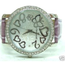 Purple Straps Womens Designer For Her Bling Watch Brs8