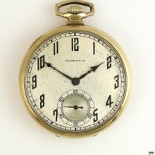 Quality Hamilton Gold Filled Open Face Pocket Watch