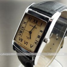 Quartz Hours Dial Luxury Black Leather Women Girl Lady Wrist Watch Wg0017