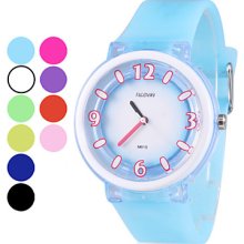 Quartz Unisex Rubber Analog Wrist Watch (Assorted Colors)