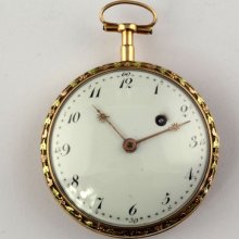 Rare French Revolution Gold Pocket Watch From 1799 Verge Escapement France