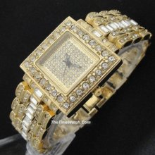 Real Bling Rhinestone Geneva President Men Watch Ge58dg