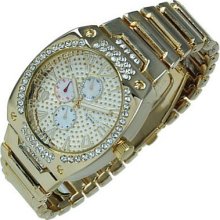 Real Bling Rhinestones Hip-hop Geneva Men Watch Gm79ac1