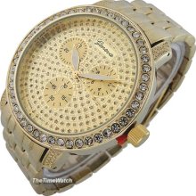 Rhinestones Hip-hop Geneva Men's Watch Gm24ag