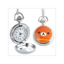 Rilakkuma - Round Quartz Pocket Watch with Chain