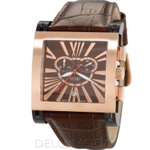 Ritmo Mundo Watch Chronograph Mineral Crystal Palazzo 432 Brown Unisex