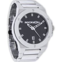 Rockwell Mens Commander Analog Stainless Watch - Silver Bracelet - Black Dial - CM112