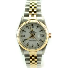 Rolex 68273 18k Gold Datejust Oyster Perpetual White Dial Two-tone Women's Watch