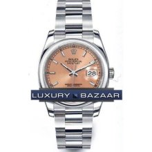 Rolex Datejust 116200 (pink Dial, Domed Bezel)