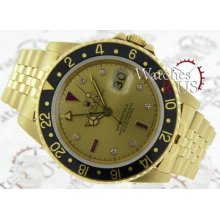 Rolex Gmt Master 16758 With Fact Dia Ruby Dial Gmt1 16718 Modern Dial