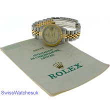 Rolex Ladies Datejust Steel Gold Automatic Ladies Watch W/ Papers