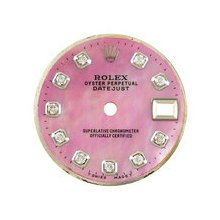 Rolex Lady Datejust Aftermarket Pink MOP Diamond Dial, White Gold