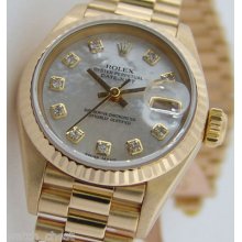 Rolex Lady President 26mm Mother Of Pearl Diamond 79178 Watch Chest