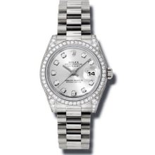 Rolex Lady White Gold President 31mm 178159sddl