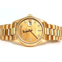 Rolex Mens 18038 18kt Gold Presidential Oyster Day Date