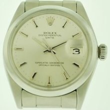 Rolex Oyster Perpetual Date Silver Dial Stainless Steel