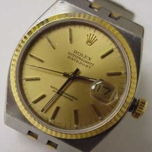 Rolex Oysterquartz Datejust Vintage Mens, S/steel And Gold With Date