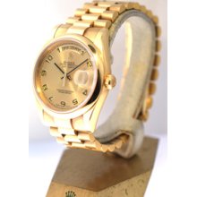 Rolex President Yellow Gold Used Champ. Arabic Dial