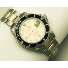 Rolex Submariner Champagne Serti Dial, Steel 18 Ct Yellow Gold Watch Circa 1991