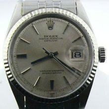 Rolex Vintage Datejust 1601 Automatic Perpetual Steel On Jubilee 36mm 1960's