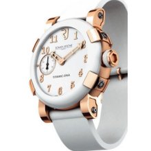 Romain Jerome Titanic-DNA White/Pink Gold Watch #T.W22222.OO.WW