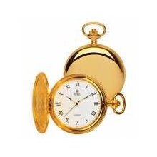 Royal London Gold Plated Polished Full Hunter Quartz Pocket Watch 90021-02