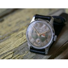 russian watch Early Pobeda Men's Military Soviet watch USSR Working Hand Painted Dial Petrodvorets Watch Factory