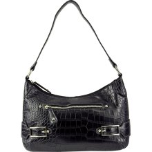 Sag Harbor Womenâ€™s Handbag Donna Hobo Classic Croco