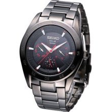 Seiko Men Criteria Sapphire Watch All Black Sne229p1