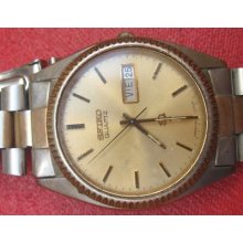 Seiko Quartz Mens Wristwatch Double Calendar For Parts A-54