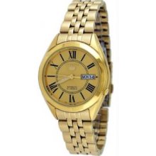 Seiko SNKL38 Mens Gold Tone Seiko 5 Automatic Link Bracelet