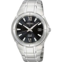 Seiko Solar Date Window Black Dial Men's watch