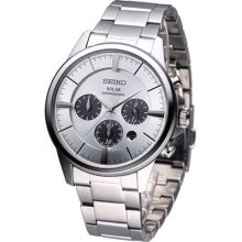 Seiko Spirit Solar Chronograph Watch Silver Sbpy043j Lupin Iii Limited Edition