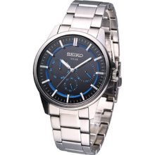 Seiko Spirit Solar Watch Black Blue Sbpv907j