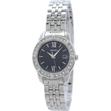 Seiko Sxde45p1,ladies Swarovski,stainless Steel,water Resistance, Sxde45