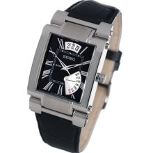 Seiko Watch Neo Classic Spq013 Steel Leather Multifunction Date 5 Atm