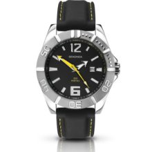 Sekonda Men's Quartz Watch With Black Dial Analogue Display And Black Pu Strap 3324.27