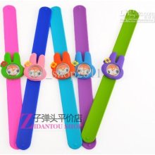 Silicone Cartoon Rabbit Children Watch.automatic Roll Up.many Color