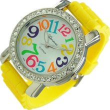 Silicone Strap Geneva Lady/men's Watch Gs19yw