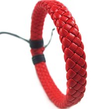 Simple Chic Red Leather Bracelet With Rope Wrap Bracelet For Womens or Girls Bracelet Adjustable B448