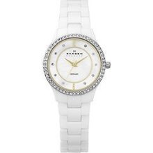 Skagen Ceramic Collection Mother-of-Pearl Dial Women's Watch #347SGXWC