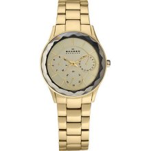 Skagen Ladies Gold Plated Multi Dial Watch 344lgxg Â£189