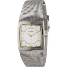 Skagen Ladies Watch 563Xsgsc With Silver Stainless Steel Bracelet And Silver Dial