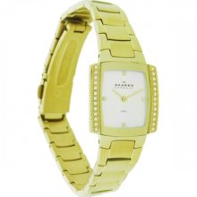 Skagen Ladies Watch - Gold Tone Bracelet Strap - Gift Boxed