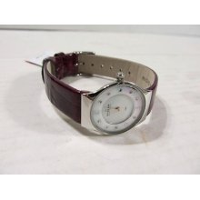 Skagen Patent Purple Leather Band Ladies Watch 233xssl8av